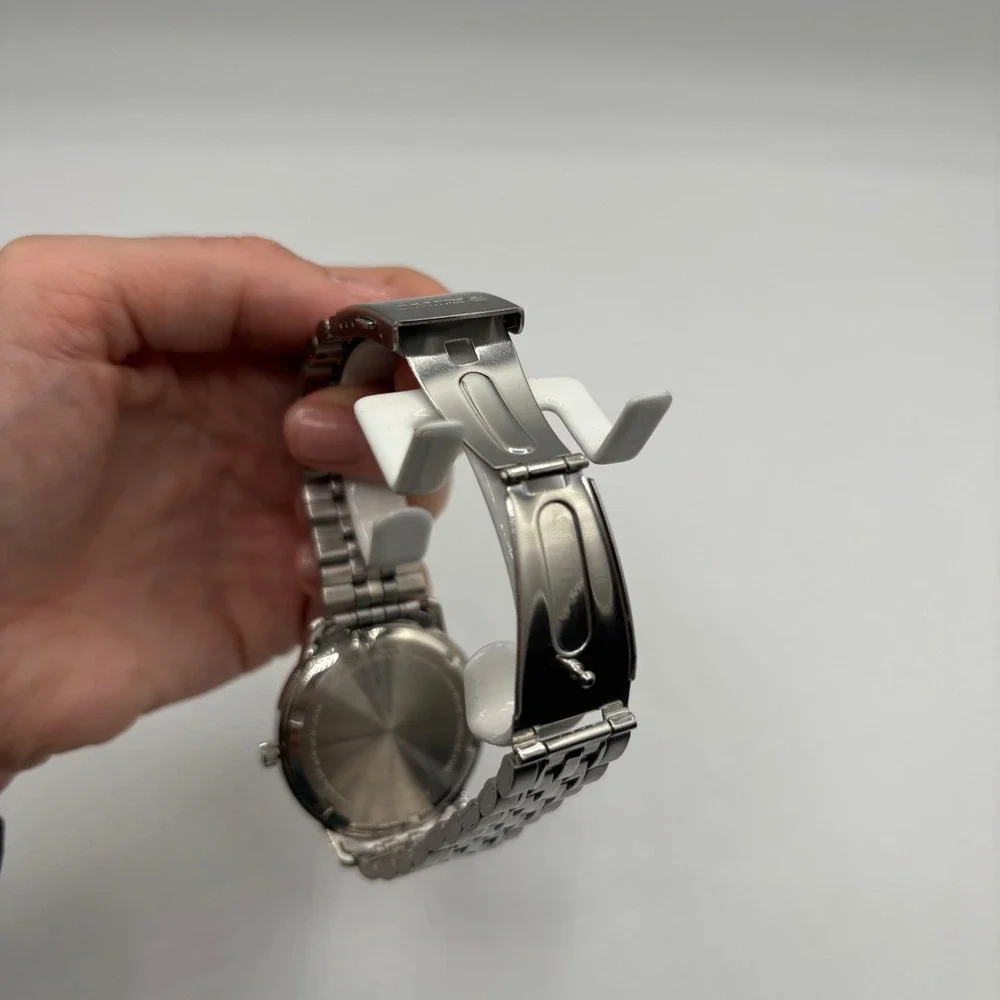 Seiko SUR093 Prime Stainless Steel Black Dial Mens Quartz Watch DEAD BATTERY‎